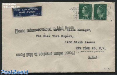 A pair of nvph co. 343 on an airmail to New York