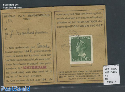 Postale license from Amsterdam