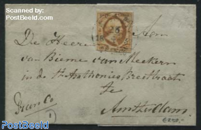15c on letter to Amsterdam, Assen-B