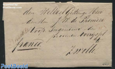Folding letter from Markelo to Zwolle