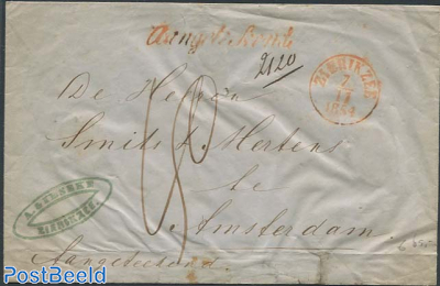 Registered envelope from Zierikzee to Amsterdam with z Zierikzee mark