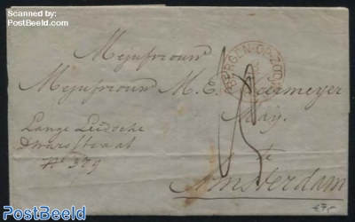 Letter from Bergen op Zoom to Amsterdam