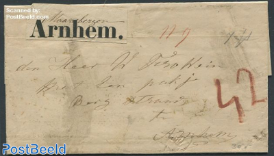 Folding letter from Elst to Anrhem