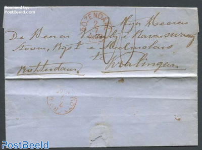 Folding letter from Rozendaal to Kralingen
