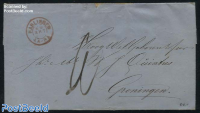 Letter from Harlingen (25 mrt 1868) to Groningen (26 mrt 1868)