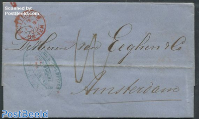 Folding letter from Rotterdam to Amsterdam