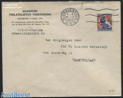 Cover to Scheveningen. Syncopated perforations.