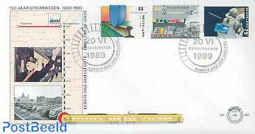150 Years railways 3v FDC