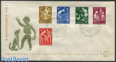 Child welfare 5v on cover with ERROR (No. 53 printed in stead of No. 54), withot address
