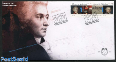 Mozart in the Netherlands 2v, FDC