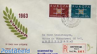 Europa CEPT 2v FDC with address