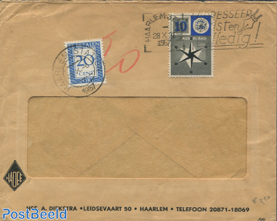 Envelope to Haarlem, postage due 20cent