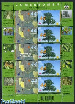 Trees in summer minisheet
