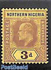 Northern Nigeria, 3d, WM Multiple Crown-CA, Stamp out of set