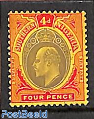South Nigeria, 4d, WM Mult. Crown-CA, Stamp out of set