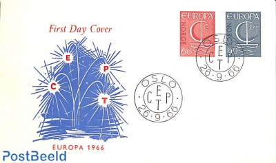 Europa CEPT 2v, FDC