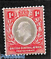 B.C.A., 1d, WM Crown-CA, Stamp out of set