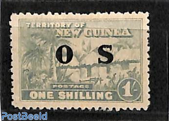 1sh, O.S., Stamp out of set