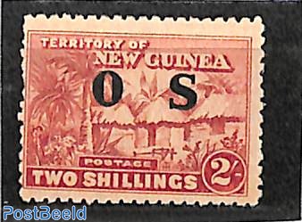 2sh, O.S., Stamp out of set