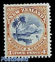 4d, perf. 14:13, WM NZ-star, stamp out of set