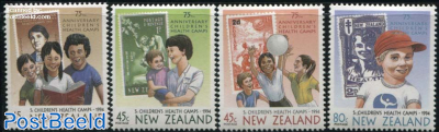Health, 75 years health stamps 4v