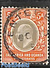 5A, WM Multiple Crown-CA, used ENTEBBE