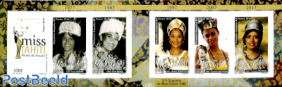 Miss Tahiti 5v in booklet s-a