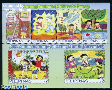 Stamp Collecting Month, games s/s