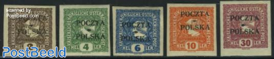 Overprints on newspaper stamps 5v