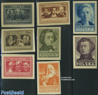 Definitives 8v imperforated