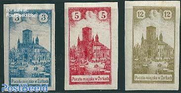 Local post, Zarki 3v, imperforated