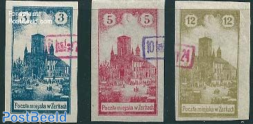 Local post, Zarki 3v, imperforated