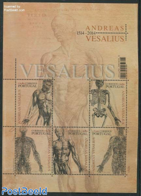 Andreas Vesalius 5v m/s, joint issue Belgium