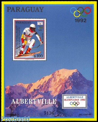 Olympic winter games s/s, yellow border