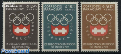 Olympic winter games, Airmail 3v