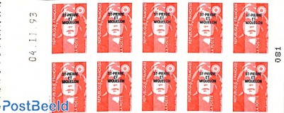 Definitive s-a booklet (with 10 stamps)