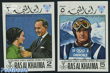 Olympic Winter Games winners 2v imperforated