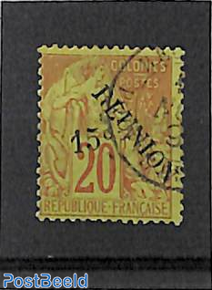 15c on 20c, Stamp out of set
