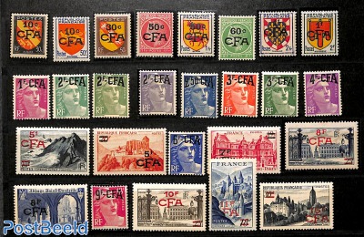 Definitives, French stamps overprinted CFA 26v