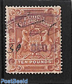 Br. South Africa Company, 10pounds, fisc, used