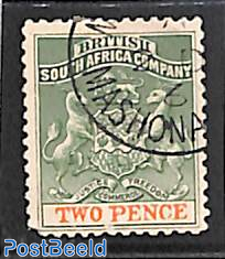 Br. South Africa Company, 2d, Stamp out of set