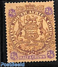 Br. South Africa Company, 2/6sh, Stamp out of set, without gum