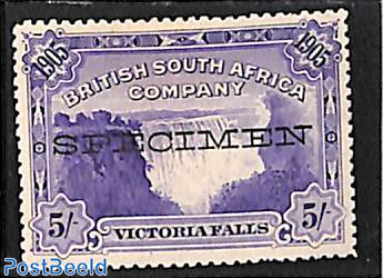 Br. South Africa Company, 5sh, SPECIMEN