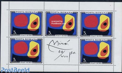 Joan Miro minisheet