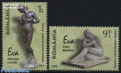 Eva Sculptures 2v, Joint Issue Brazil