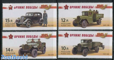 World War II automobiles 4v