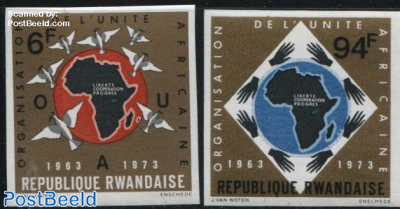 African Unity 2v, imperforated