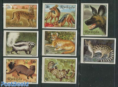 Animals 8v, imperforated