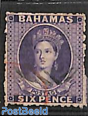 Six Pence, violet, perf. 12.5, used