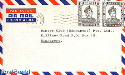 Airmail letter to Singapore